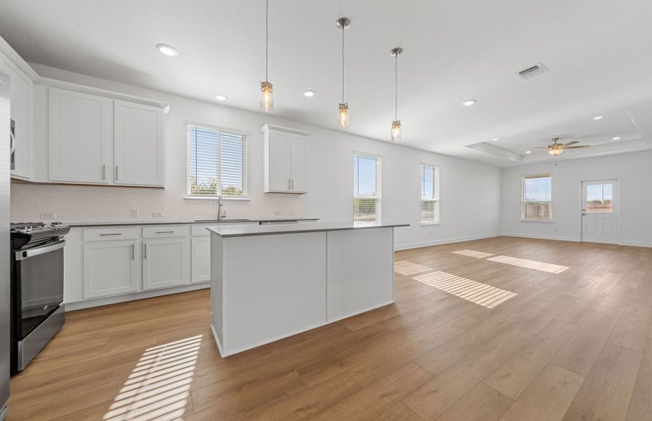 Furnished interior view inside a new home in Patterson Ranch, Georgetown (Image 8). Furnished interior view inside a new home in Patterson Ranch, Georgetown (Image 8).