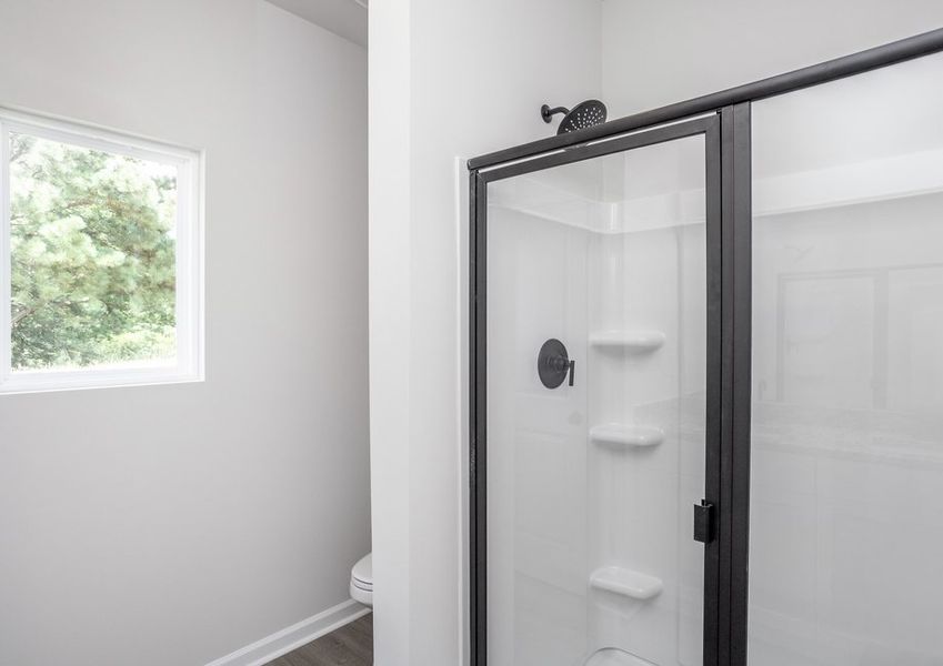 Glass-enclosed shower