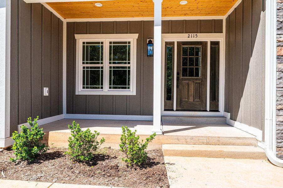 Front exterior of a new home in , Hickory, NC, highlighting curb appeal (Image 22).