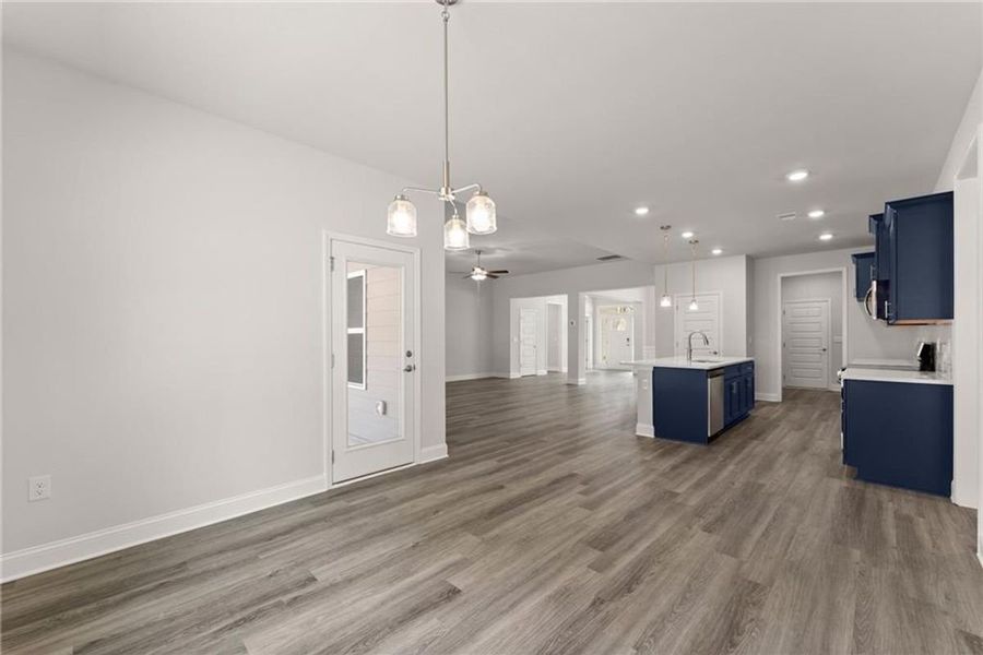 Representative unfurnished interior of a home built from the 2620 by Adams Homes in Williams Ridge, Bailey (Image 18). Representative unfurnished interior of a home built from the 2620 by Adams Homes in Williams Ridge, Bailey (Image 18).