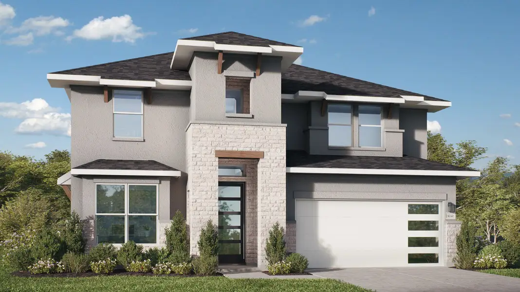 2D floor plan layout for the Rosewood by DRB Homes in Westridge, San Antonio, TX (Image 5).