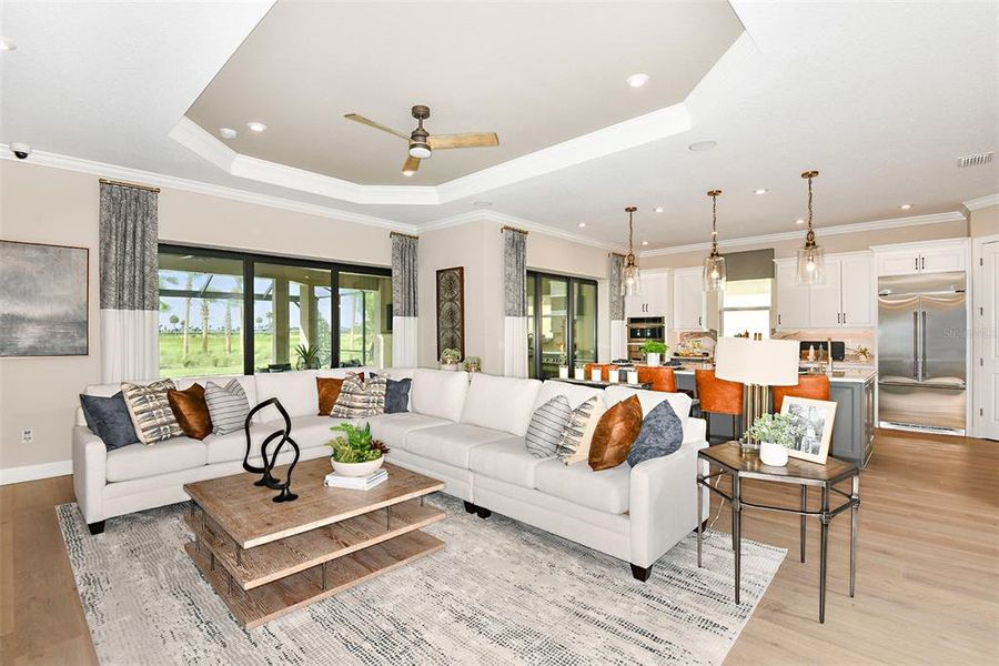 Furnished interior view inside a new home in Esplanade at Skye Ranch, Sarasota (Image 6). Furnished interior view inside a new home in Esplanade at Skye Ranch, Sarasota (Image 6).