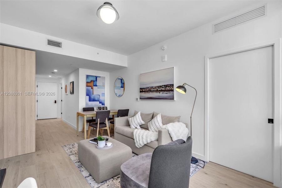 Furnished interior view inside a new home in , Miami (Image 4).