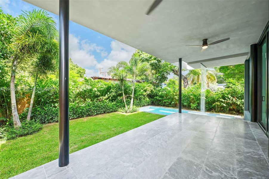 Exterior details and patio area of a home in , Miami (Image 2). Exterior details and patio area of a home in , Miami (Image 2).