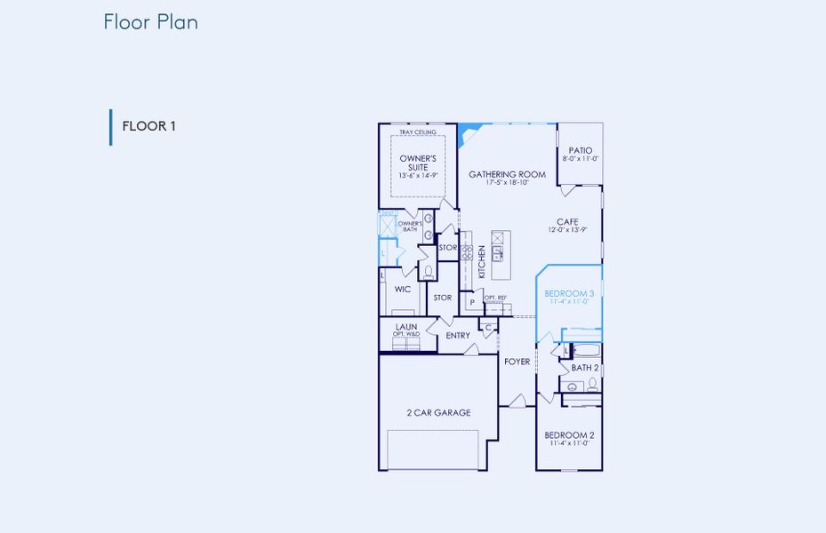 2D floor plan layout of this home in Michaux Gardens, Belmont, NC (Image 5).