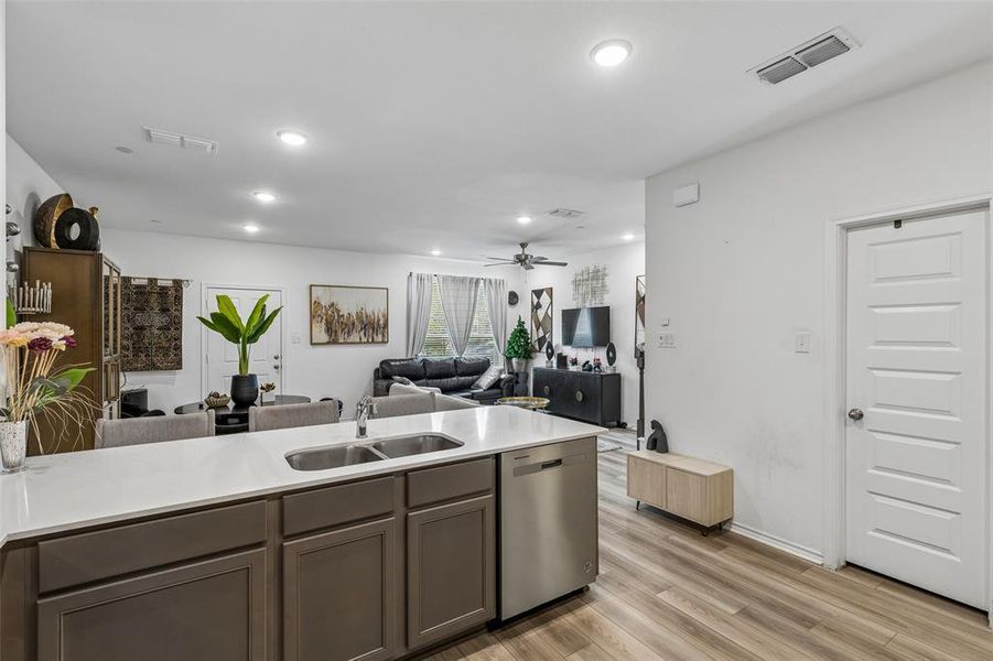 Furnished interior view inside a new home in Cloverleaf Crossing Townhomes, Mesquite (Image 6).