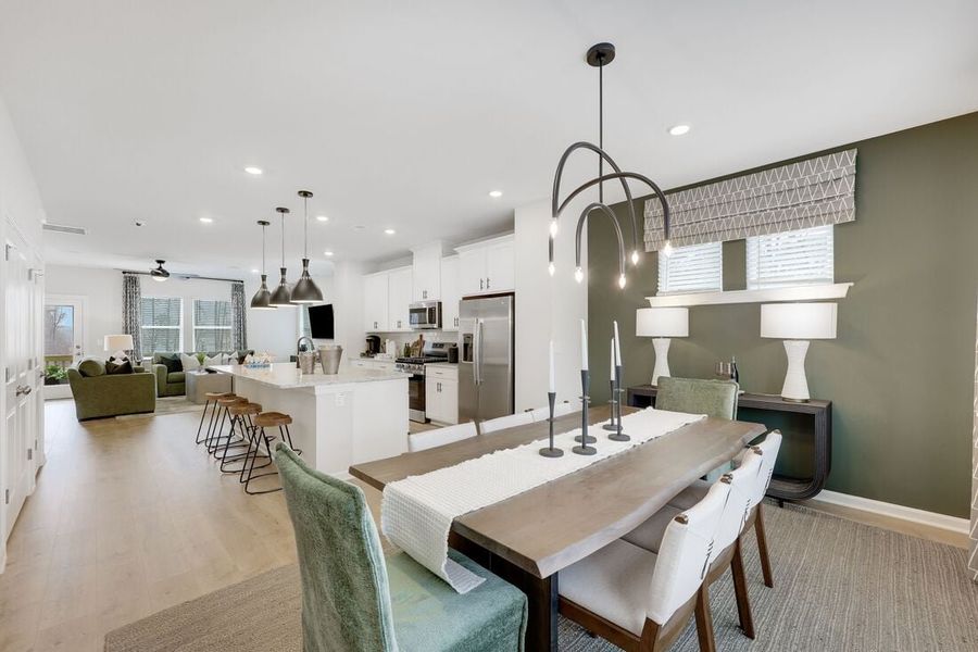 Representative furnished interior of a home built from the Cobblestone by Taylor Morrison in Buffalo Townes, Garner (Image 9).