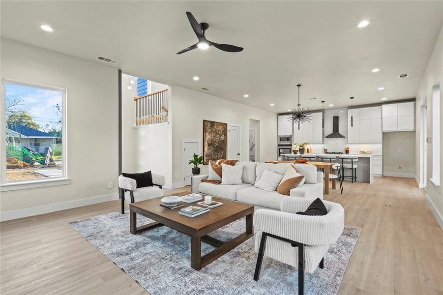 Furnished interior view inside a new home in , Dallas (Image 16).