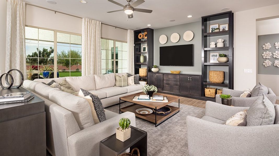 Furnished interior view inside a new home in Ellsworth Ranch, Queen Creek (Image 5).
