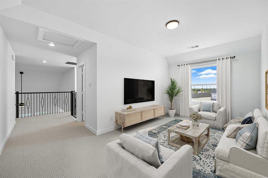 Furnished interior view inside a new home in Pecan Square: 50ft. lots, Northlake (Image 4). Furnished interior view inside a new home in Pecan Square: 50ft. lots, Northlake (Image 4).