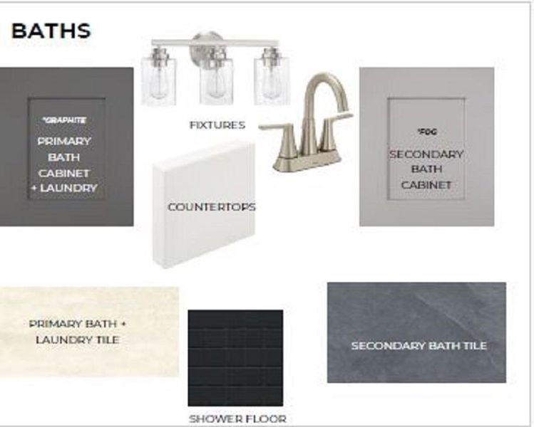 Beautiful Maodern bathroom selections have been carefully curated for this new home!