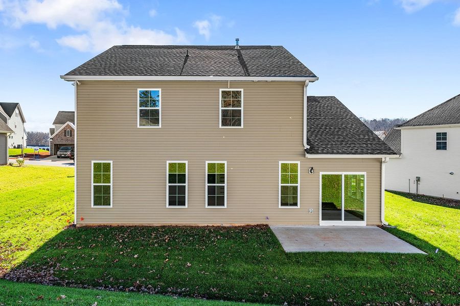 Exterior details and patio area of a home in Hanes Lake, Winston-Salem (Image 3).