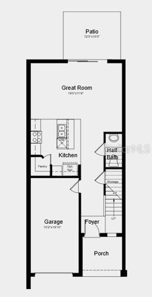 2D floor plan layout of this home in The Towns at Tiburon, Nokomis, FL (Image 17).