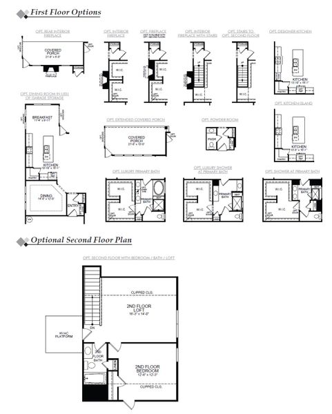 2D floor plan layout for the Sullivan by Eastwood Homes in Chasewood, Charlotte, NC (Image 4).
