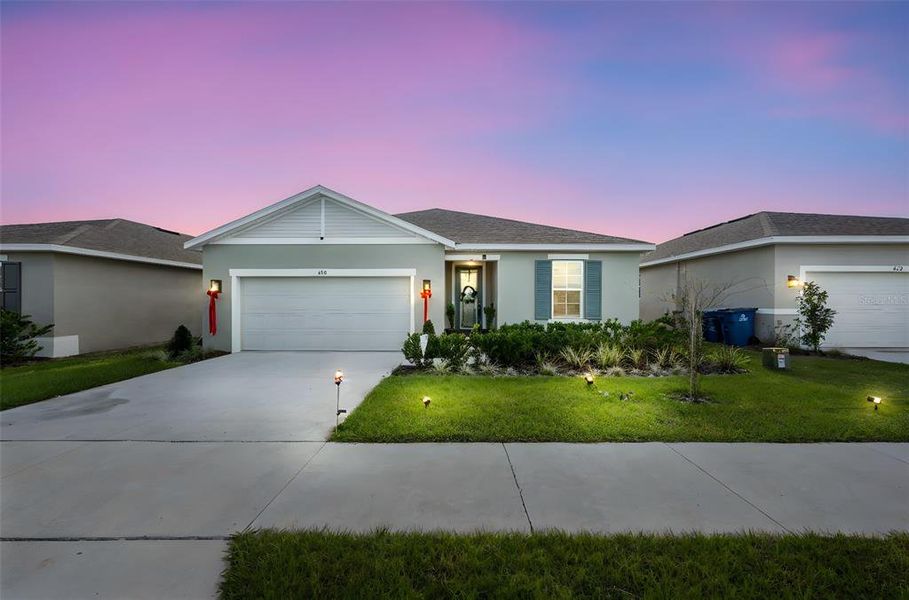 Front exterior of a new home in , Lake Wales, FL, highlighting curb appeal (Image 24). Front exterior of a new home in , Lake Wales, FL, highlighting curb appeal (Image 24).