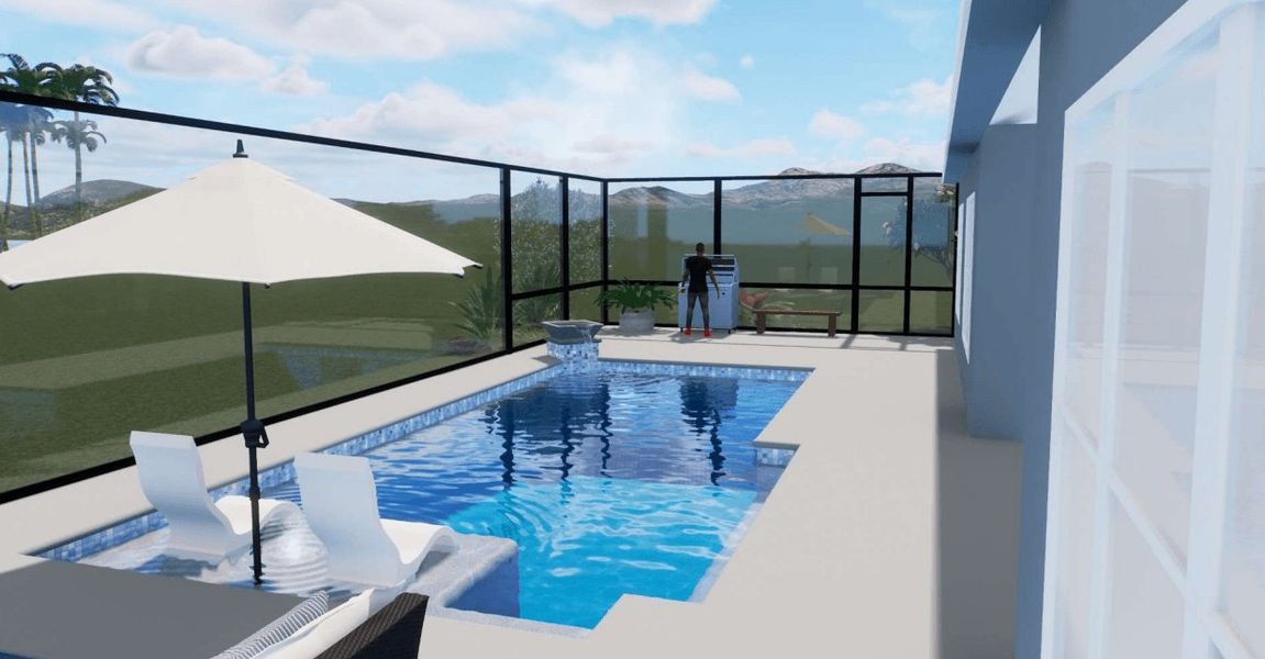 Exterior details and patio area of a home in Belterra, Port St. Lucie (Image 5).