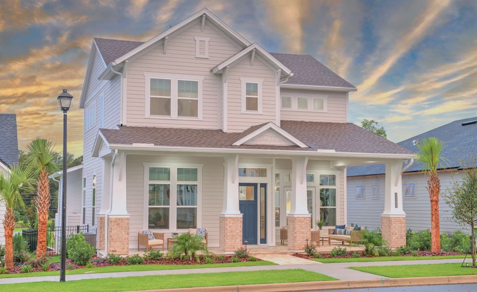 Front exterior of a new home in Oakmont, Gainesville, FL, highlighting curb appeal (Image 2). Front exterior of a new home in Oakmont, Gainesville, FL, highlighting curb appeal (Image 2).