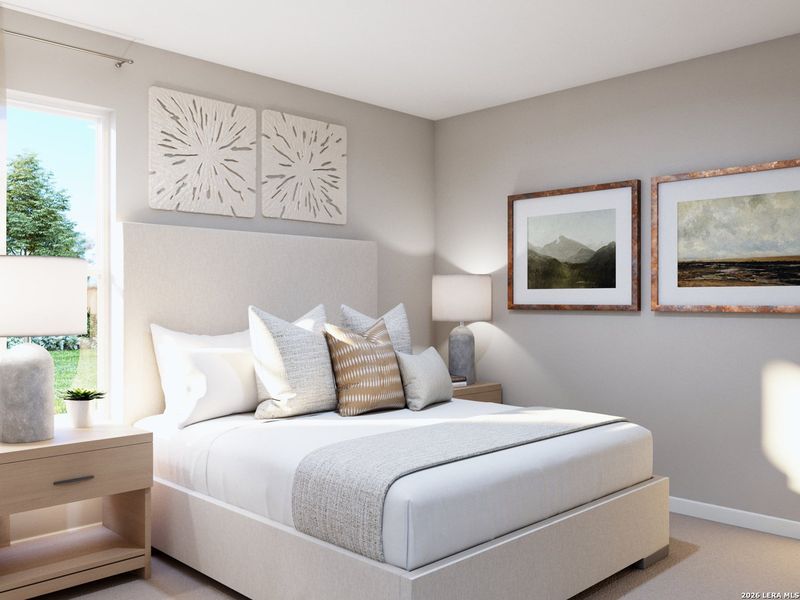 Furnished interior view inside a new home in Cinco Lakes, San Antonio (Image 25).