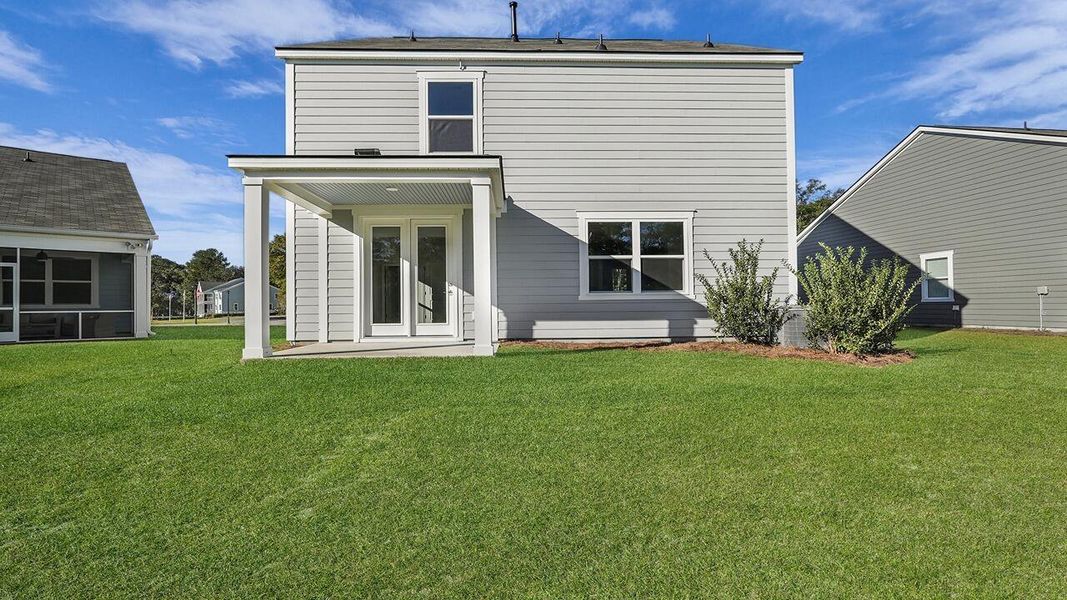 Exterior details and patio area of a home in Founders Corner, Summerville (Image 13).