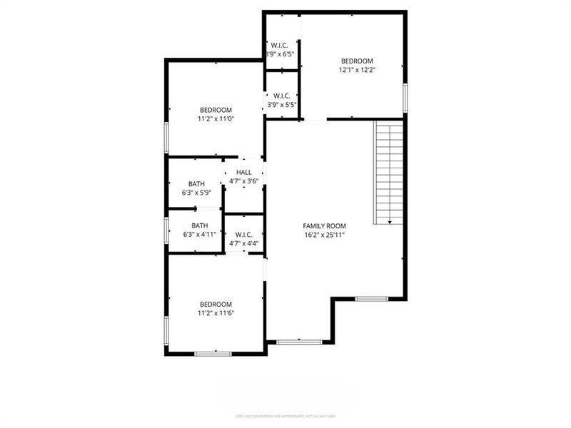 2D floor plan layout of this home in Oak Creek, Forney, TX (Image 3).