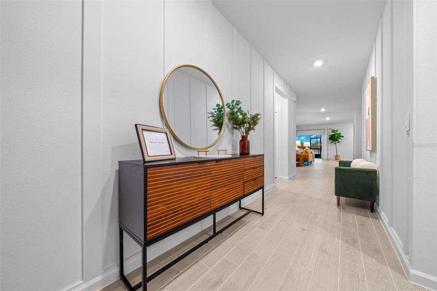 Furnished interior view inside a new home in Pioneer Ranch: Pioneer Ranch 60's, Ocala (Image 13).