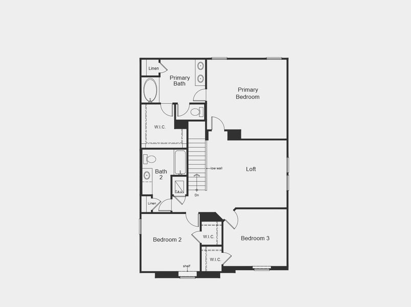 2D floor plan layout for the Plan 2070 by KB Home in Stoney Chase, Del Valle, TX (Image 3). 2D floor plan layout for the Plan 2070 by KB Home in Stoney Chase, Del Valle, TX (Image 3).