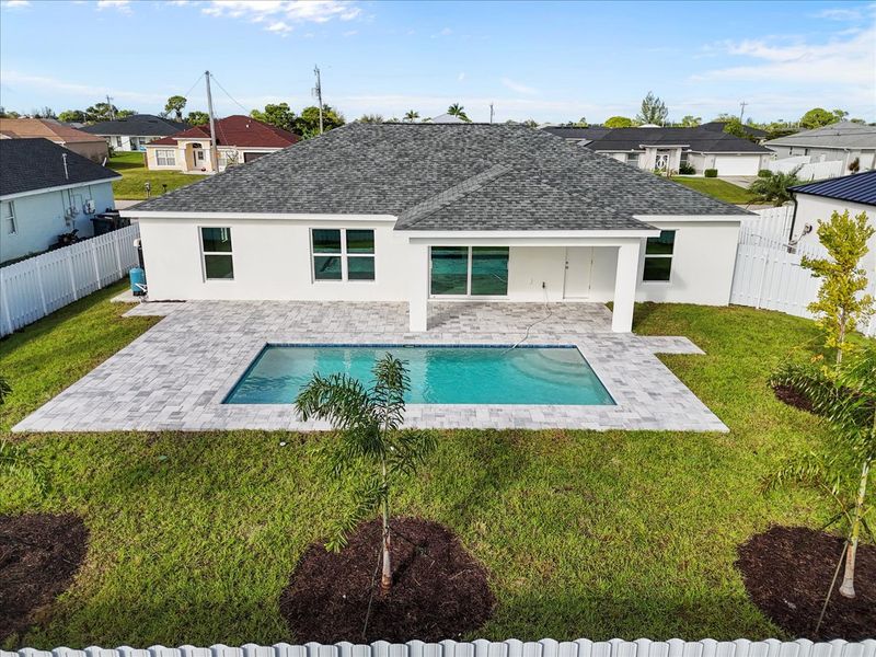 Representative exterior details of a home built from the The Sunset Harbor with Pool by Sunlife Homes LLC in Cape Coral, Cape Coral (Image 31). Representative exterior details of a home built from the The Sunset Harbor with Pool by Sunlife Homes LLC in Cape Coral, Cape Coral (Image 31).