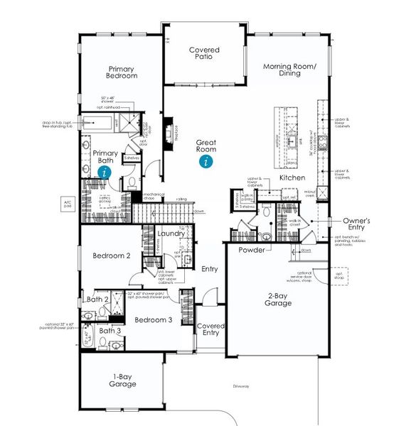 2D floor plan layout of this home in Reflection at Solstice, Littleton, CO (Image 5).