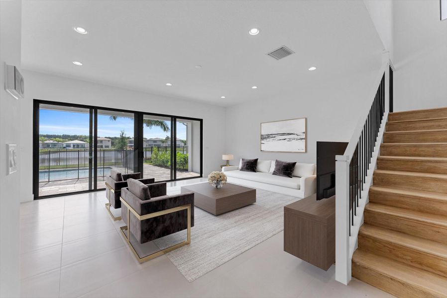 Furnished interior view inside a new home in , Boca Raton (Image 11). Furnished interior view inside a new home in , Boca Raton (Image 11).