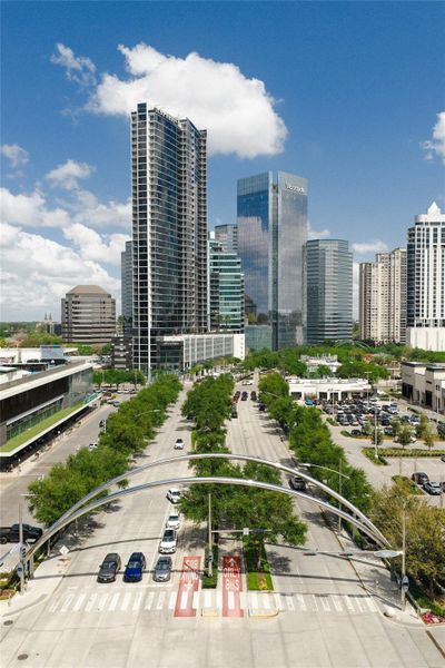 In the middle of shopping, dining and upscale living.