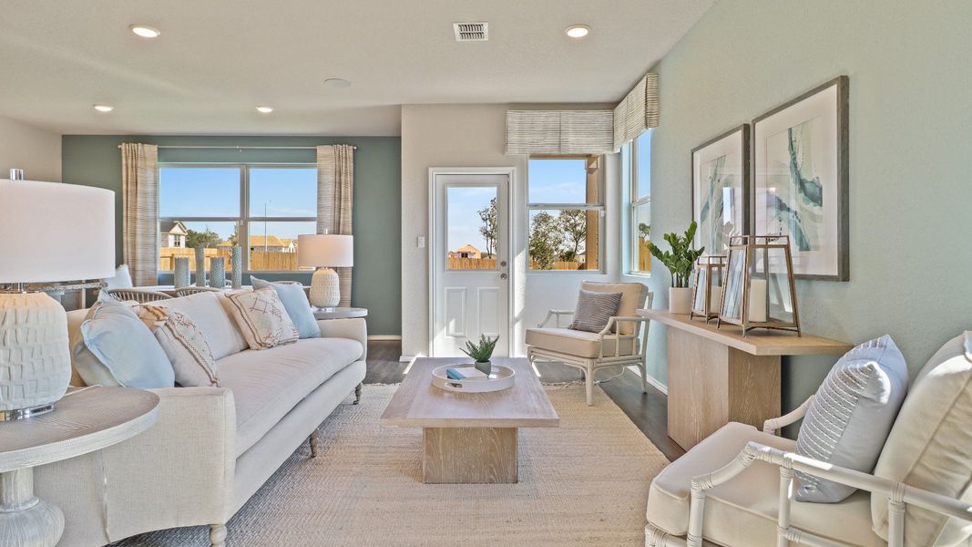 Furnished interior view inside a new home in Somerset Trails, San Antonio (Image 9). Furnished interior view inside a new home in Somerset Trails, San Antonio (Image 9).
