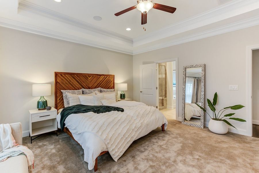 Representative furnished interior of a home built from the Ashton by Keystone Homes NC in Weybridge, Burlington (Image 43).