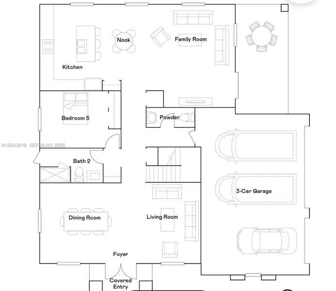 2D floor plan layout of this home in , Miami, FL (Image 2). 2D floor plan layout of this home in , Miami, FL (Image 2).