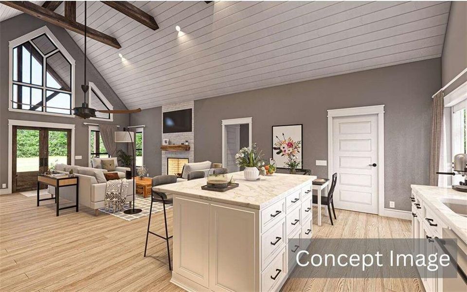 Furnished interior view inside a new home in , Talking Rock (Image 8).