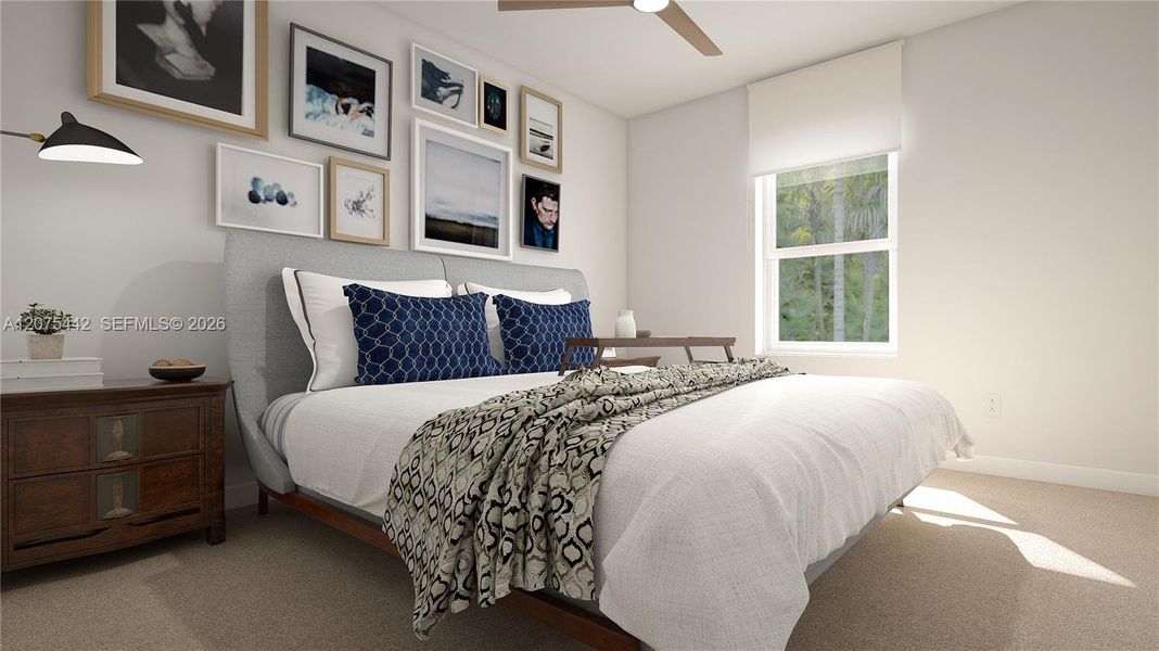 Furnished interior view inside a new home in Wildwood Groves, Miami (Image 10).