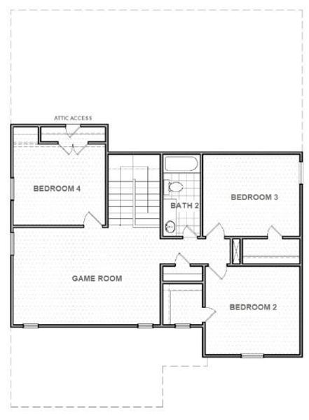 2D floor plan layout of this home in Trinity Grove, Spring, TX (Image 4).