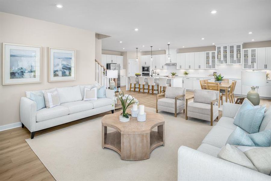 Representative furnished interior of a home built from the Oak Park by Ryan Homes in Flora Estates, Moyock (Image 4).