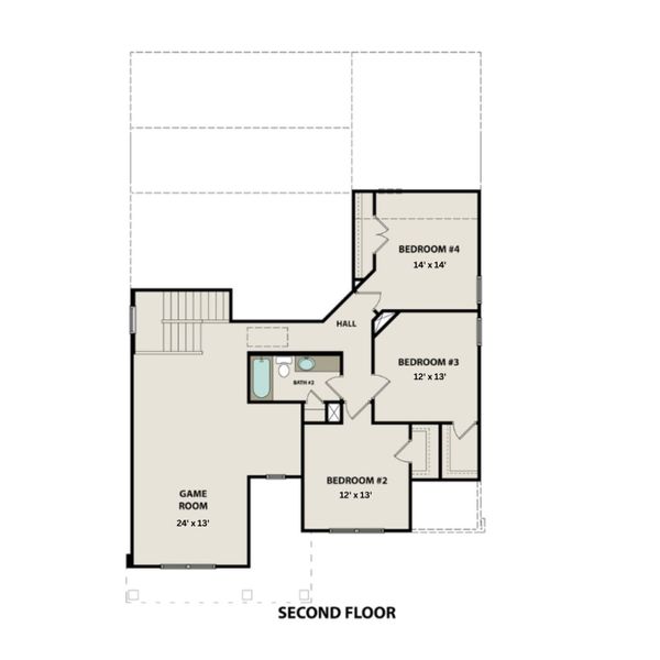 2D floor plan layout for the The Ridgeport by Davidson Homes LLC in Calista Farms, White House, TN (Image 3). 2D floor plan layout for the The Ridgeport by Davidson Homes LLC in Calista Farms, White House, TN (Image 3).