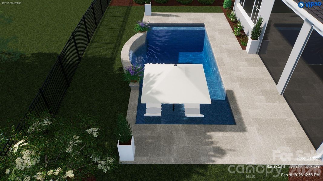 Pool Rendering- follows Impervious per Town of Huntersville