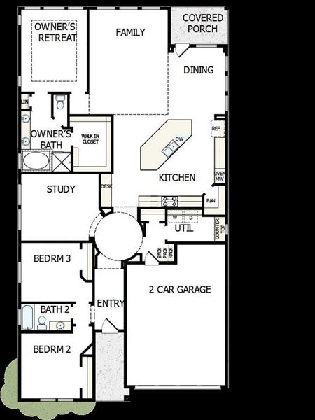 2D floor plan layout of this home in Walsh Classic, Fort Worth, TX (Image 3).
