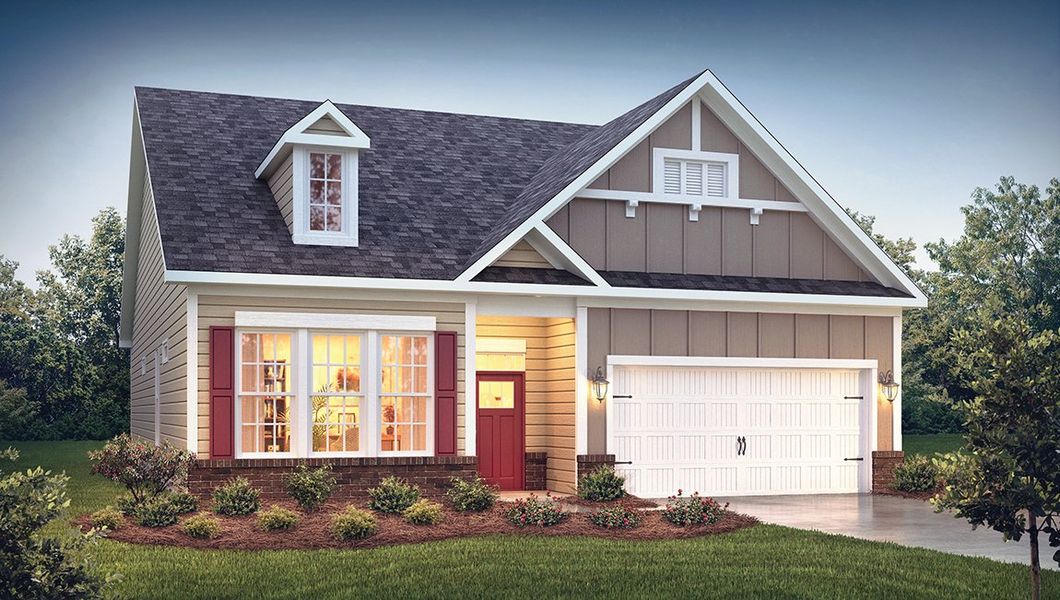 Representative exterior photo of a completed home built from the Azalea by D.R. Horton in Harrison Valley, Simpsonville, SC (Image 26).