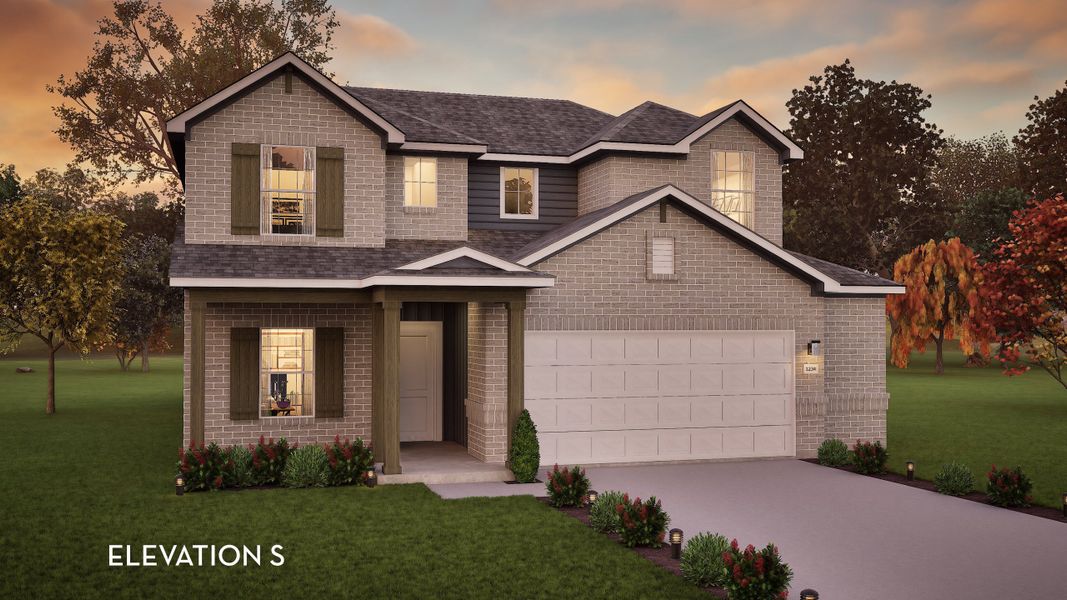 Representative exterior photo of a completed home built from the Blanco by CastleRock Communities in Sagebrook, Argyle, TX (Image 11).