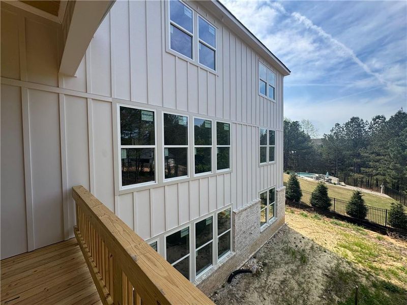 Exterior details and patio area of a home in , Flowery Branch (Image 16).