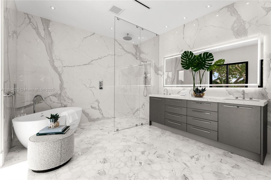 Furnished interior view inside a new home in , Miami (Image 13).