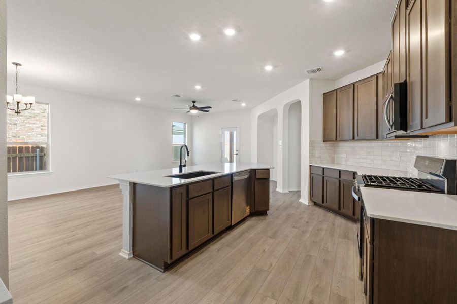 Furnished interior view inside a new home in Salerno - Heritage Collection, Round Rock (Image 10). Furnished interior view inside a new home in Salerno - Heritage Collection, Round Rock (Image 10).