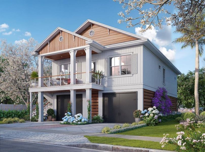 Front exterior of a new home in , Tarpon Springs, FL, highlighting curb appeal (Image 6). Front exterior of a new home in , Tarpon Springs, FL, highlighting curb appeal (Image 6).