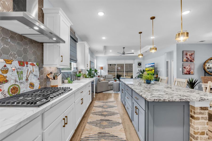 Soft close drawers and cabinets are an added feature. Soft close drawers and cabinets are an added feature.