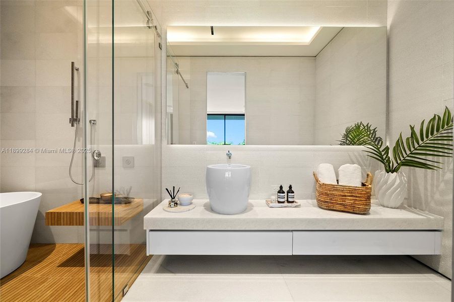 Furnished interior view inside a new home in , Miami (Image 12).