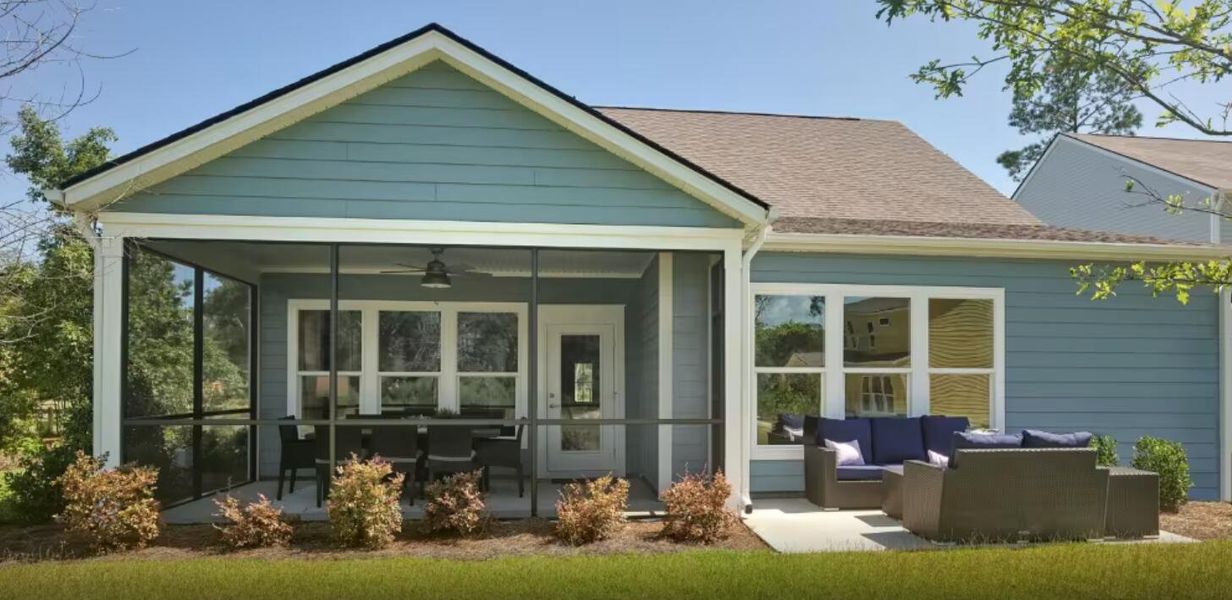 Front exterior of a new home in Sea Island Preserve, Johns Island, SC, highlighting curb appeal (Image 2).
