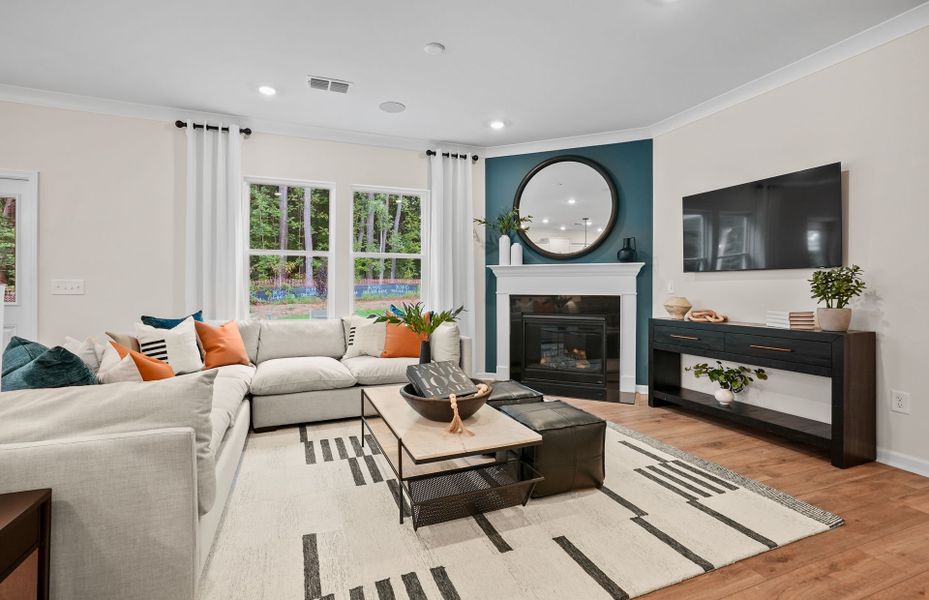 Furnished interior view inside a new home in Cannon Run, Concord (Image 6). Furnished interior view inside a new home in Cannon Run, Concord (Image 6).